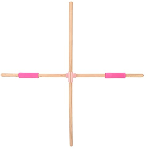 Yoga Sticks, Yoga Stick zum Dehnen der Körperhaltung, professioneller Übungsstab, Holzstäbe zur Haltungskorrektur, offene Schultern und Rücken, für den Heimgebrauch im Fitnessstudio (80cm,rosa)