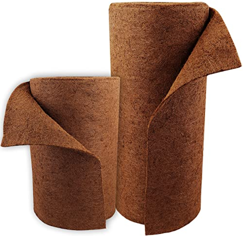 Aquagart Kokosmatte I Kokosfasermatte Böschungsmatte Winterschutz & Kälteschutz für Pflanzen I 800g/m² I einseitige Naturlatex-Schicht verschiedene Breiten (5m x 75cm)