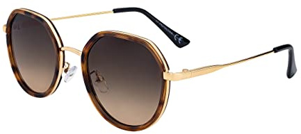 SQUAD Sonnenbrille Für Damen Rund Größe Klein Retro Metall Erwachsene Mit Brillenetui