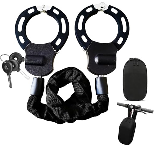 E Scooter Schloss, Handschellenschloss Fahrradschloss Fahrradschlösser Roller Schloss High-tech Schloss E Scooter Tasche für E Scooter Fahrrad Kinderwagen, Schwarz