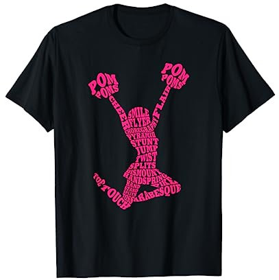 Cheer Typografie Cheerleading Cheerleader Wortkunst T-Shirt