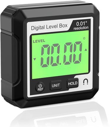 Candeon Goniometro Inclinometro Digitale, Magnetico Angolo Misuratore Di Livello Livella Digitale, Angle Finder Angolometro Professionale Con Base Magnetica per Falegnameria Edilizia