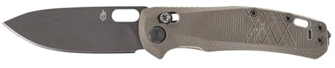 Gerber fickkniv med fickklämma, Scout, med Micarta-handtag och glasbrytare, bladlängd: 8,2 cm, grön, rostfritt 440A stål, 1064583