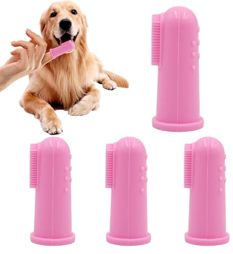 Fingerzahnbürste für Hunde, Zahnreinigungsbürste für Hunde - Silikon-Fingerzahnbürste für Haustiere,Tragbare weiche Hundezahnbürste, Katzenzahnbürste, Wiederverwendbare Fingerzahnbü te