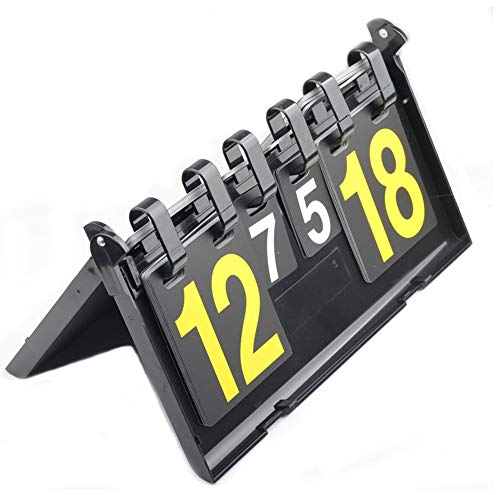 WYRMB Flip Scoreboard Score Keeper mit Hülle, wasserdichter tragbarer Flipper für Spiele, Fußball, Basketball, Tennis, Cornhole-Wettbewerb