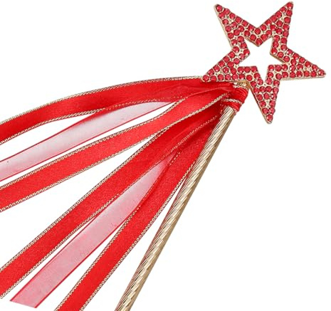Lovelyshop Baguette Magique en Forme d'étoile en métal avec nœud pour décoration d'halloween