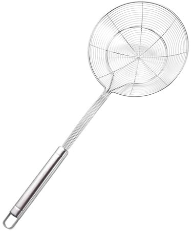 Wire Skimmer, Rostfritt Stål Wire Skimmer Förtjockade och Förstärkta Nudlar Pasta Filtersked för Hemköket