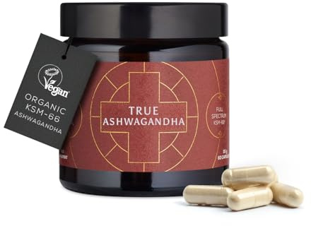 Ancient + Brave Organic Ashwagandha Capsules | 600mg | High-Strength KSM-66® | 60 Vegan Capsules for Daily Balance & Wellbeing