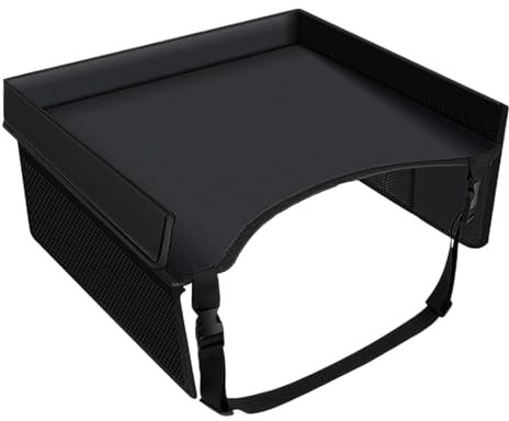 Tray Table - Lap Tray With Adjustable Straps | Drawing Lap Tray With Storage | Travel Tray Road Trip Must Haves Kids Travel Desk Accessories Car Seat Tray Table For Kids Road Trip Activities