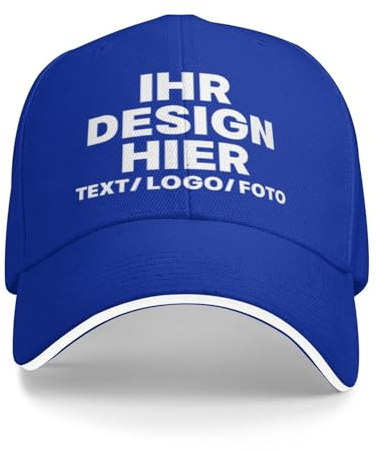 Kustima Trucker Cap personalisiert mit Foto/Logo/Text,Baseball Caps selbst gestalten,Mesh-Kappe personalisierte für Männer & Frauen,Verstellbare Dad Cap Schwarz,Basecap Herren Damen