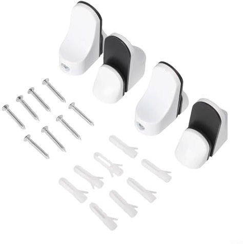 CWOQOCW Glas-Regalhalterungen, verstellbare Wandhalterung, Chrom-Finish, Stützklemmen für 3–22 mm dicke Glasscheiben, Display-Aufbewahrung (weiß), 4 Stück