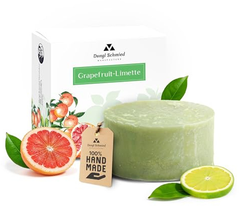 Dungl Smied hårtvål grapefrukt lime handgjord | Grapefrukt lime tvålbit | Doftande natur | Utan palmolja | vårdtvål med naturliga ingredienser | Vegan | För alla hudtyper