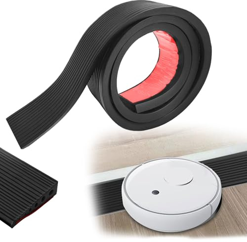 Türschwellenrampe,100x10x2.5CM Rollstuhlrampe, PVC Türschwellenrampe aus Naturgummi, Schwellenrampe, Rampe Türschwelle, für Rollstuhl Rollator Saugroboter