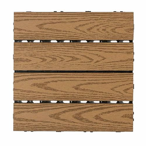LASDERTV 1 PCS Legno Plastica Impermeabile Interbloccante Piastrelle Pavimento Patio Giardino Piscina Porta D'ingresso All'aperto Interna