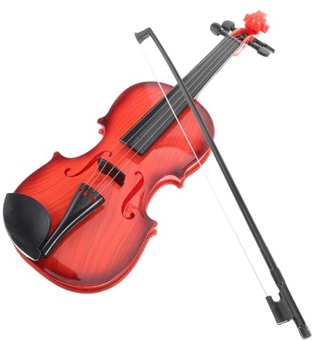 WOONEKY Violino Giocattolo Realistico per Principianti Strumenti Musicali per Corde Suonabili per Sviluppo Musicale senza Batterie
