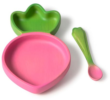 Ramona The Radish Vajilla Infantil Plato y Cuchara Oli&Carol