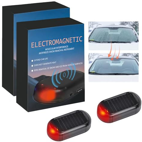 ZHUJIECAO 2PCS Car defroster, Electromagnetic Car Deicer, Electromagnetic Snow Removal, Electromagnetic Car Snow Removal Device, Window Glass Efficient Window Deicer, for All Cars