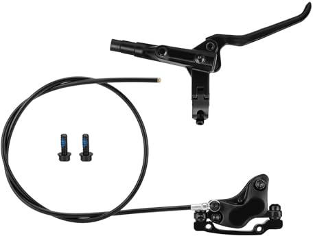 Helilyco Mountain for Bike Set Freno a Disco Idraulico, 4 Pistoni Split Tubo Anteriore e Posteriore, 6061 Lega di Alluminio, Nero