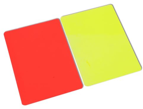 AMSLSIU 2 unids/Set de Cartas de árbitro fútbol, Partido fútbol, Deporte, Rojo, Amarillo, Tarjetas PVC, Herramienta Juicio competición, Juego Deportivo