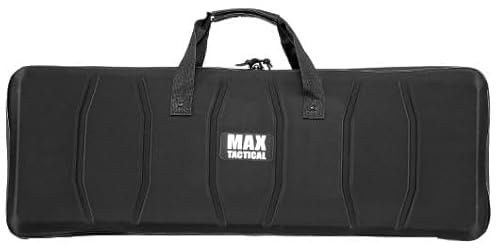 MAX Tactical Soft Case Waffentasche – Gewehrkoffer Hybrid aus leichtem Eva Hartschaum – Abschließbares Gewehrfutteral Transport – Universal Transportkoffer mit Waben-Schaumstoff (Schwarz M)