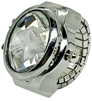 Finger Ring Klocka,Klockringar För Kvinnor Finger | Movement Stacking Watch,Creative Movement Stapling Ringar, Justerbar Korg Ring Klockor För Kvinnor Män