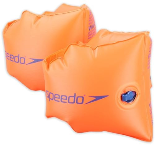 Speedo Unisex-Adult Inflatable Swimming Armbands | Learn to Swim| Float | Kids Swimming, Orange, 2-6