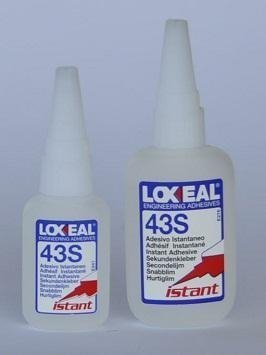 Klebstoff LOXEAL 43S ML.20 Professionell, aus Ethyl-Cyanoacrylat, für Leder, Holz, Metall