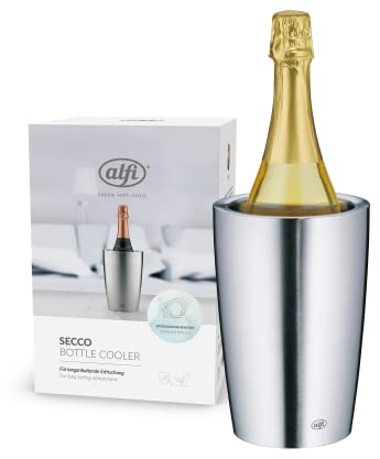 Alfi Secco, raffredda Bottiglie in Acciaio da 0,70 a 1l, Vino, Spumante, Tiene Freddo Senza condensa e cubetti di Ghiaccio, Bevande Fredde Fino all'ultima Goccia, Bevande per lavastoviglie, Senza BPA