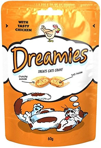 Dreamies Katzen-Leckerli mit Tasty Chicken (60 g) - Packung mit 6