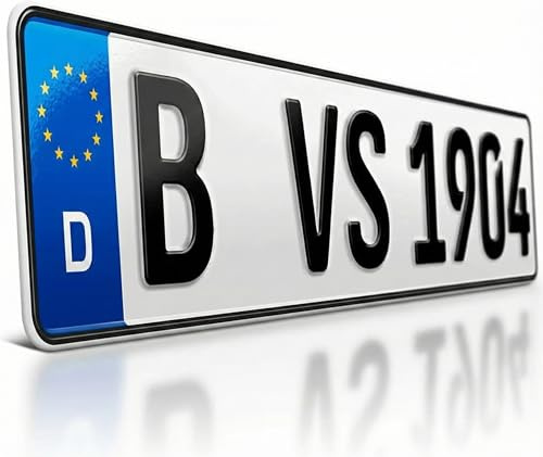 VooSale 1 Autoschild | Kennzeichen DIN-Zertifiziert und reflektiernd nach ihrem Wunsch personaliesierbar