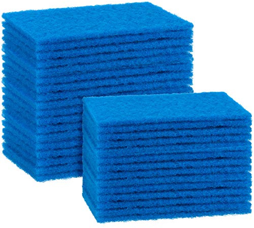 Jetec Scrub Pads Scouring Pads Sponge Dish Scrubber Scouring Cleaning Non Scratch for Kitchen Dishes Cleaning(Blue,40 Pieces)