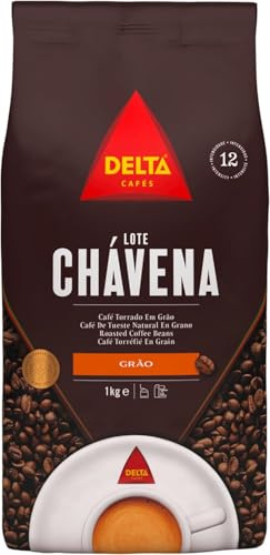 Delta Cafés Lote Chávena Caffè in Grani 1kg – Miscela Arabica & Robusta, Espresso Portoghese Morbido e Aromatico con Note di Cioccolato, Malto e Nocciola