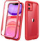Diaclara iPhone 11 Case, 360° Full Body with Built-in Screen Protector Touch Sensitive Shockproof Soft TPU Bumper Case Cover Clear Designed for iPhone 11 6.1 - Red