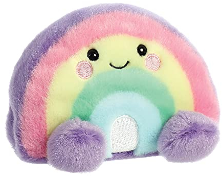 Aurora, 33577, Palm Pals Vivi Rainbow 5In, Soft Toy, Pink, Purple, Yellow