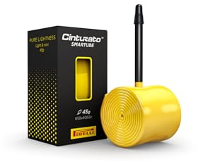 Pirelli Cinturato SmarTUBE Fahrradschlauch, verstärkt, Schotter, Abenteuer und Ausdauer, leicht und kompakt, hervorragender Schutz, (1) gelber Schlauch, Presta-Ventil, 45 mm oder 35 mm / 700c oder
