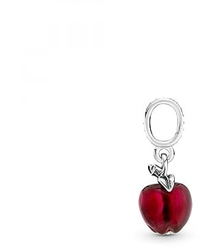 PANDORA Murano-Glas Roter Apfel Charm-Anhänger in Sterling Silber mit Zirkonia Moments Collection