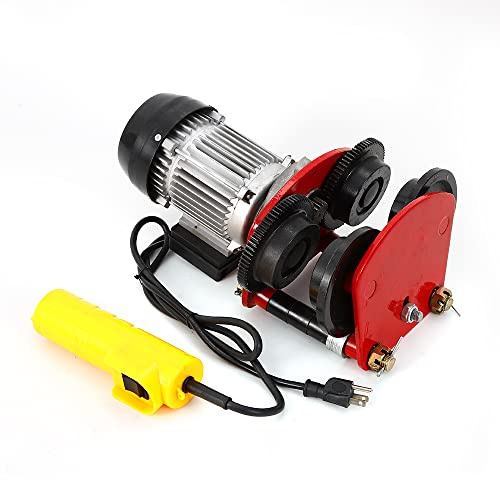DNYSYSJ 2200lb 1T Electric Wire Rope Hoist for Sports Car Roller Trolley Lifting Garage Crane