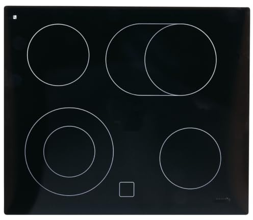 Glas für Ceranfeld Glaskeramikplatte für Kochfeld kompatibel mit Gorenje 320315 inklusive Dichtband Ersatzglasplatte für Kochfeld gorenje 320186 ECD620ESC