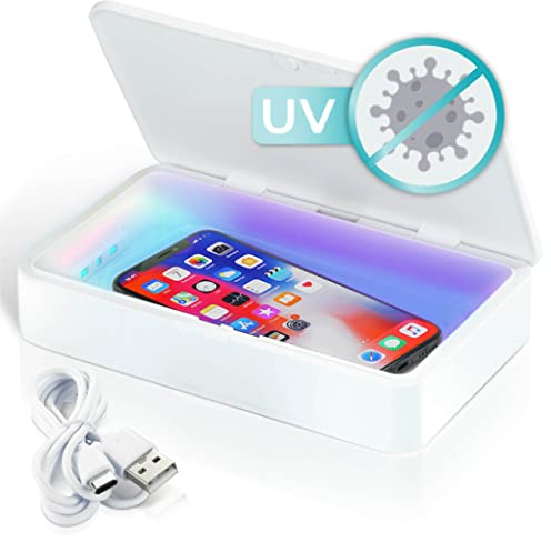 Maximex 2in1 UV Desinfektionsbox - Desinfektion mittels UV Licht, Kunststoff (ABS), 12.5 x 5 x 20 cm, Weiß