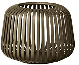 blomus Laterne LITO | Farbe Burned Metal | Größe XS | Stahl pulverbeschichtet | L 14 x B 14 x H 10,1 cm | schöner Lichteffekt | tolle Dekoration | robuste Verarbeitung