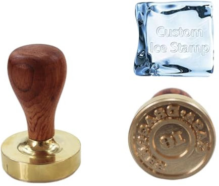gawysbm Timbro personalizzato per cubetti di ghiaccio, timbro per ghiaccio personalizzato con metallo per creare un design unico per il marchio del ghiaccio, ideale per feste, eventi e bevande