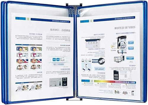 Referenz-Organizer für die Wandmontage – Katalog-Präsentationsständer, mit 5 Präsentationsfächern, Referenzsystem für die Wandmontage, Fächer mit 10 Blatt Fassungsvermögen, Wand-Präsentationsordner (b