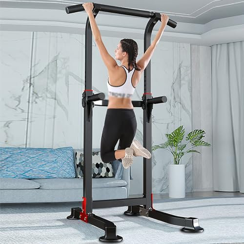 LYDBMYT Torre Fitness Dip Station Pull Up & Dip Stand Regolabili Multi-Funzione per Allenamento della Forza Barra per trazioni Attrezzatura Fitness per Palestra Domestica