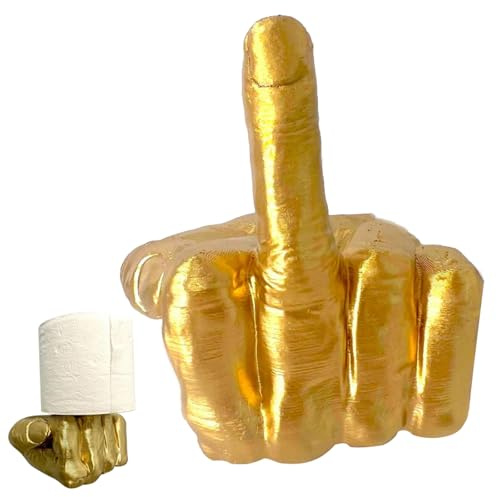 Mittelfinger-Taschentuchhalter, Lustige Toilettenpapierhalter, Mittelfinger Toilettenpapierrollenhalter, Harz Klopapierhalter Wc Halter Rollenhalter Klorollenhalter Papierhalter für Küche, Badzimmer