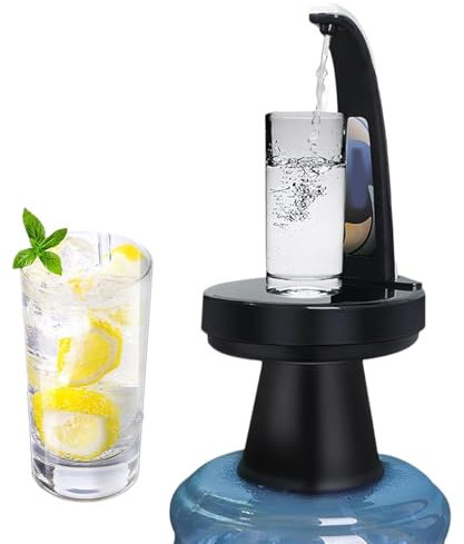 LIULIQ Dispensador De Agua con Carga USB Portátil, Bomba De Agua Potable Inteligente con Manguera De Agua De Silicona, Dos Diseños De Interruptor Y Efluente Cuantitativo para Uso En Casa Oficina