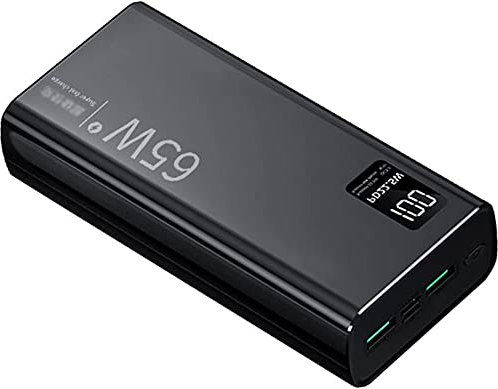Caricabatterie Portatile da 65 W, Power Bank da 50000 mAh, Power Bank a Ricarica Rapida PD 20 W QC3.0, Batteria Esterna con Display a LED, Caricabatterie di Emergenza per Telefono Cellulare e Altro