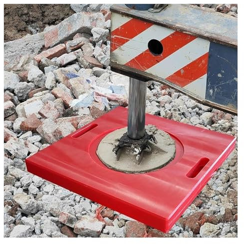 Nivellierpads mit Griffen, Kran-Stützpads, rote Stützpads für Kran-Wohnwagen, quadratische RV-Nivellierblock-Flexpads mit eingebautem Griff, Auslegerstabilisierungsset für Campingwagen/LKW/H