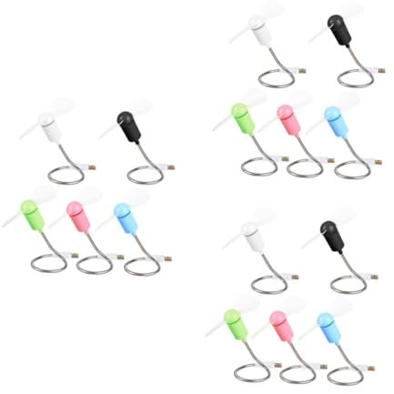 Mipcase 3 Ensembles Ventilateur Flexible Pour Ordinateur Portable Petit Format USB Mini Ventilateur Portable 5 pièces * 3
