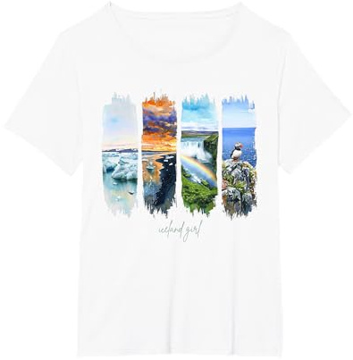 Glaciers, cascades et pouffins - Vacances Iceland T-Shirt