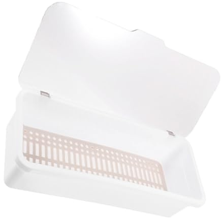 Happyyami Plastic Chopstick Storage Box Random Color with Lid for Home Kitchens with Simple Design Space-saving and Keeps Chopsticks Clean, Minimalist White Kitchen Utensil Organizer